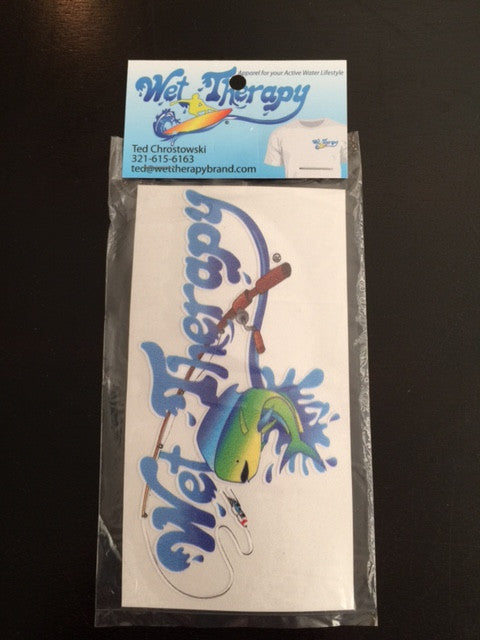 Wet Therapy Fishing Mahi Decal Small